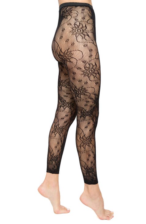 Stems Skin Illusion Fleece Lined Tights In Black/ Nude