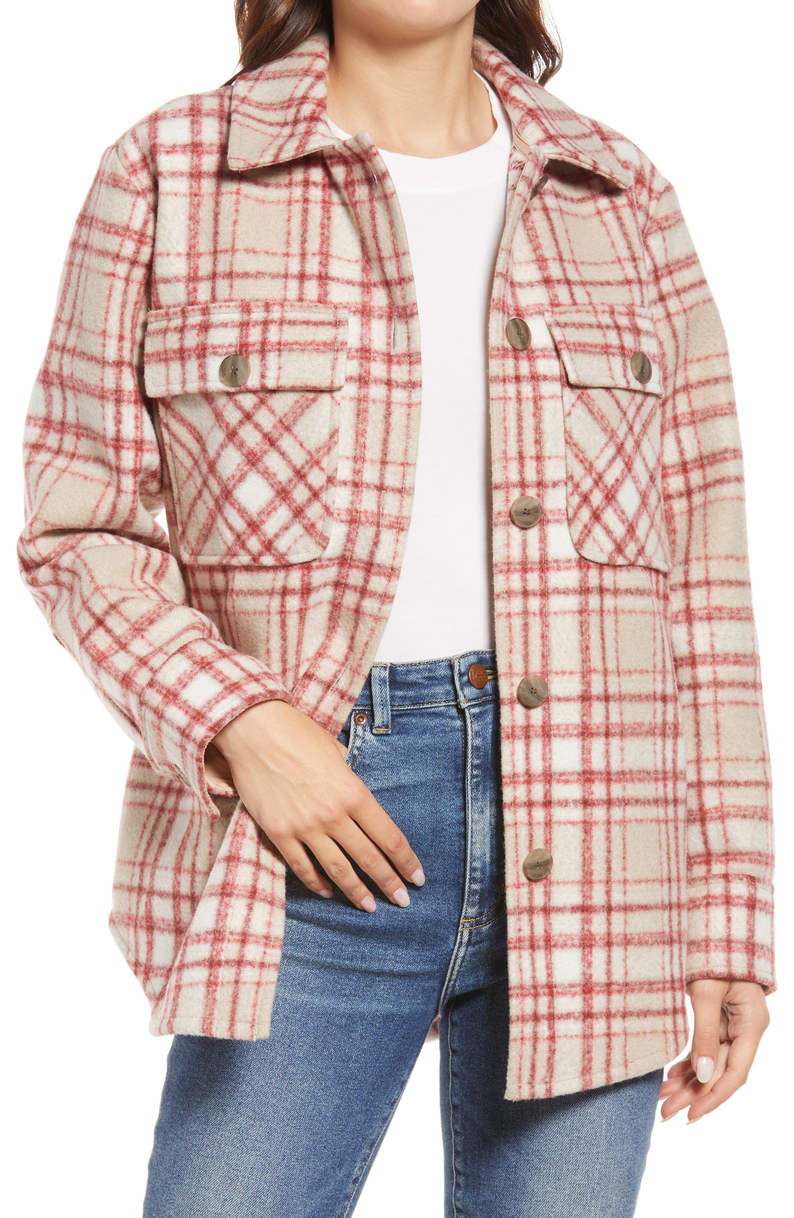 Treasure \u0026 Bond Plaid Shirt Jacket 