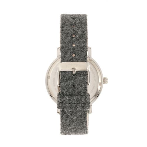 ELEVON ELEVON NORTHROP WOOL-OVERLAID LEATHER-BAND WATCH 