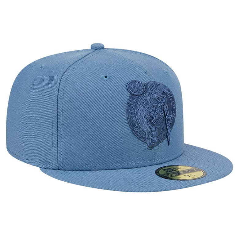 Shop New Era Blue Boston Celtics Color Pack Faded Tonal 59fifty Fitted Hat
