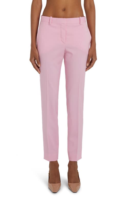 Versace Medusa Stretch Virgin Wool Ankle Trousers in Light Pink at Nordstrom, Size 8 Us