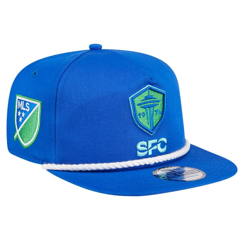 Shop New Era Blue Seattle Sounders Fc The Golfer Kickoff Collection Adjustable Hat