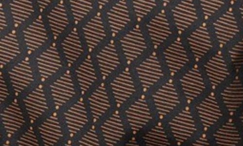 Ben Sherman Linear Geo Print Organic Cotton Button-up Shirt In Brown/black