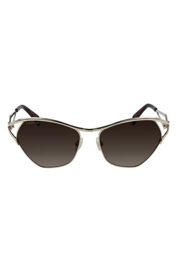 Lanvin Mother & Child 58mm Sunglasses In Gold/gradient Brown