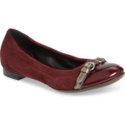 Agl Cap Toe Ballet Flat, Red