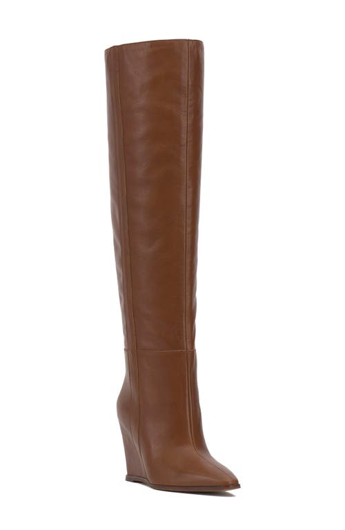 Tiasie Over the Knee Wedge Boot in Whiskey