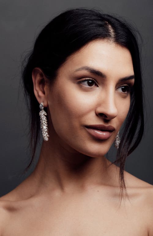 Freya Rose Women's Silver Crystal Long Drops In Silver