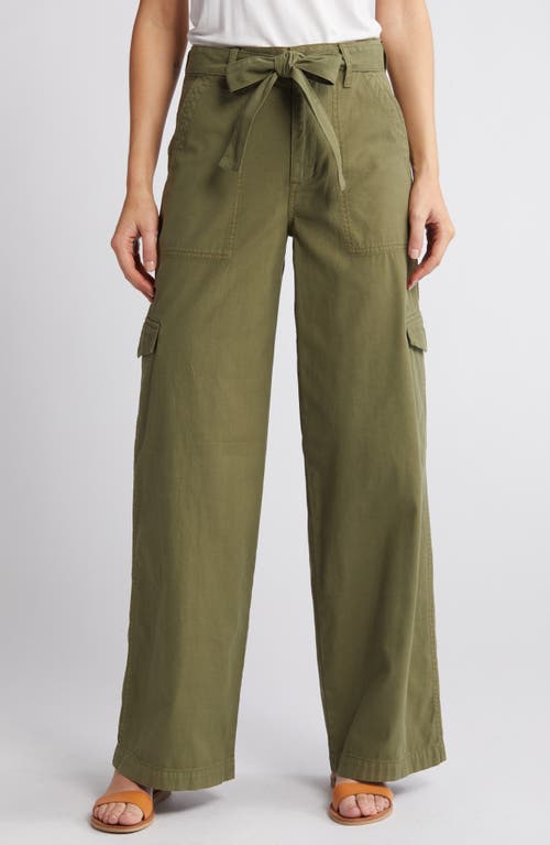 Madewell Griff Superwide Leg Cargo Pants in Desert Olive at Nordstrom, Size 24