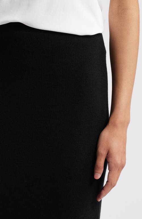 Eileen Fisher Cord Pencil Skirt In Black