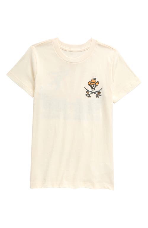 Shop Tiny Whales Kids' Dawn Rides Cotton Graphic T-shirt In Natural