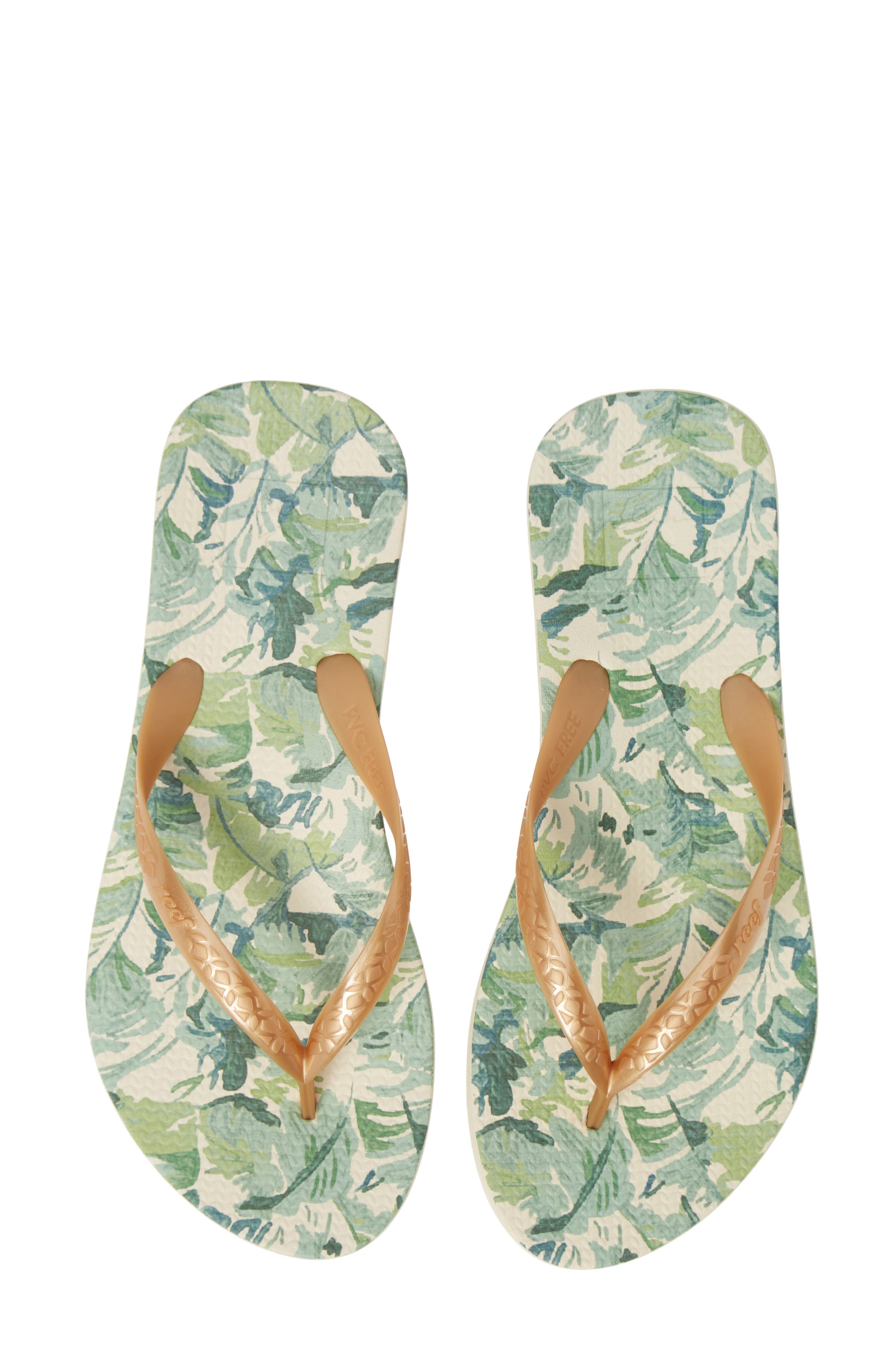 Reef Escape Lux Print Flip Flop, Green