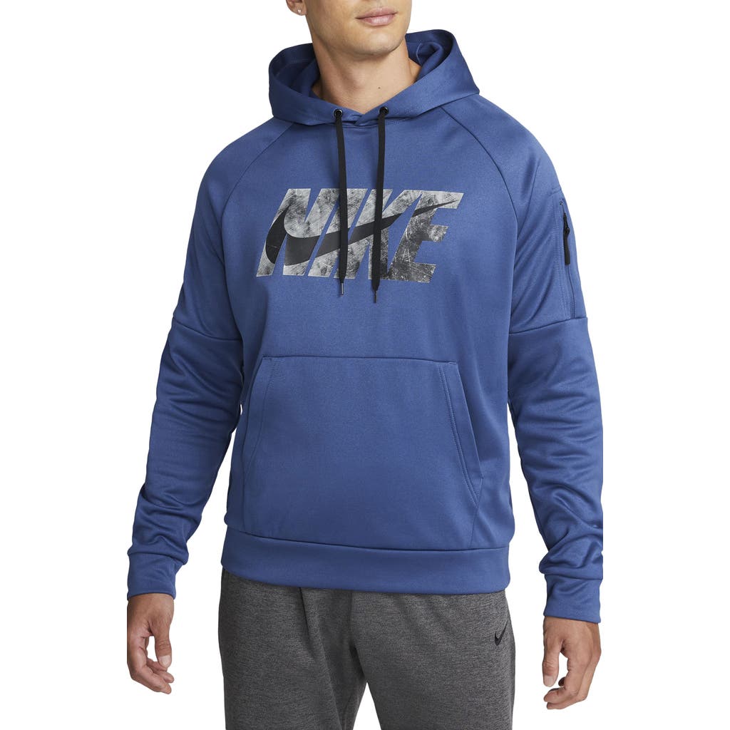 Nike Therma-fit Pullover Hoodie In Blue