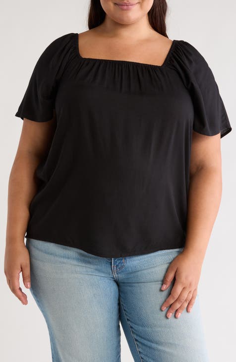 Clova Flutter Sleeve Top (Plus)