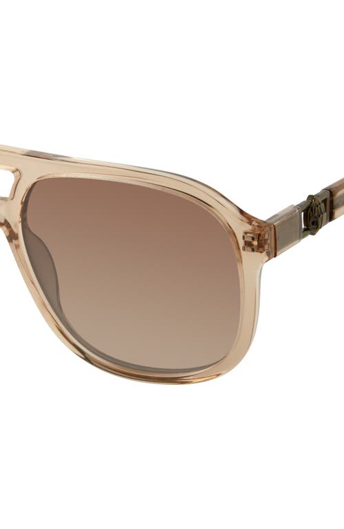 Kurt Geiger London 59mm Aviator Gradient Sunglasses In Sand/burgundy