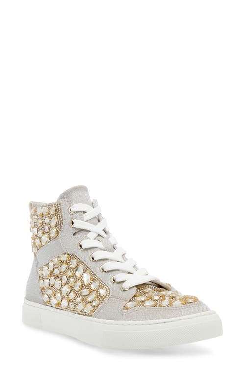 Betsey Johnson Bilie High Top Sneaker in Gold