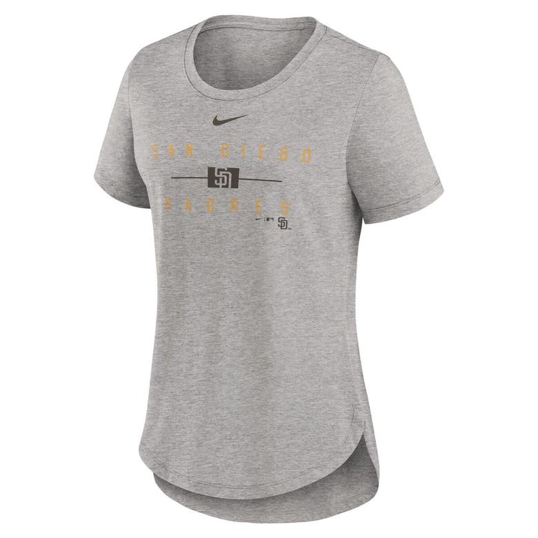 Shop Nike Heather Charcoal San Diego Padres Knockout Team Stack Tri-blend T-shirt