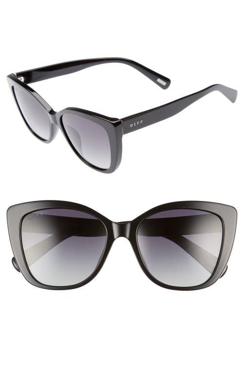DIFF Ruby 54mm Polarized Sunglasses in Black/Grey