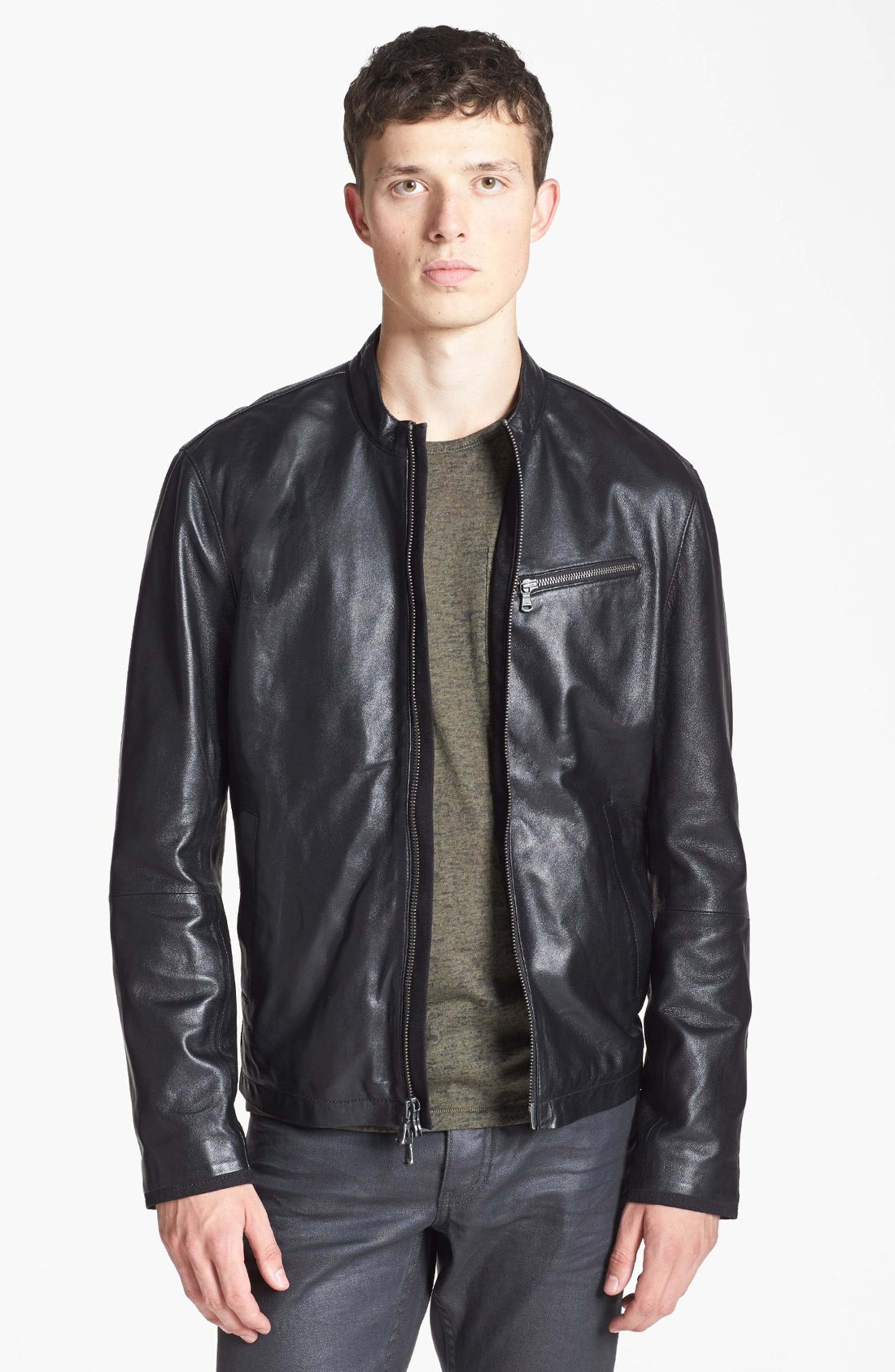 John Varvatos Star USA Leather Moto Jacket | Nordstrom