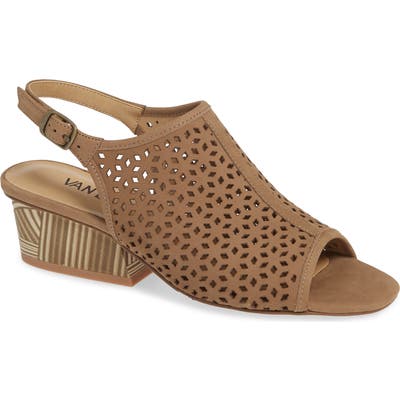Vaneli Candra Perforated Sandal- Beige