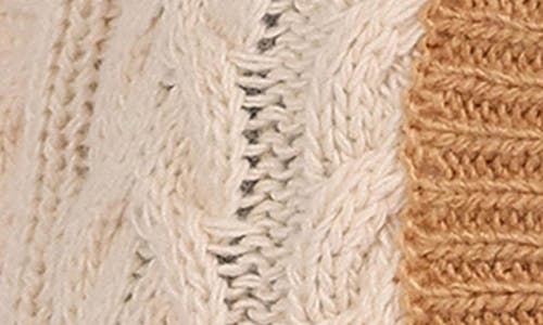 Petal And Pup Petal & Pup Zina Cable Contrast Trapeze Cardigan In Brown