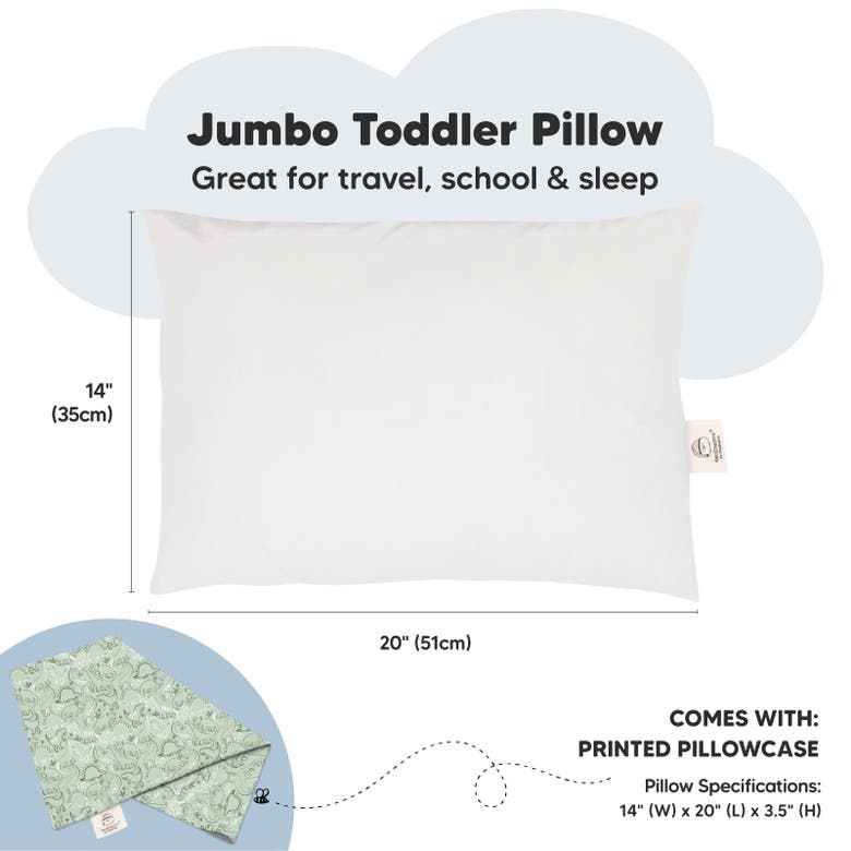 Shop Keababies Jumbo Toddler Pillow With Pillowcase In Dinodood