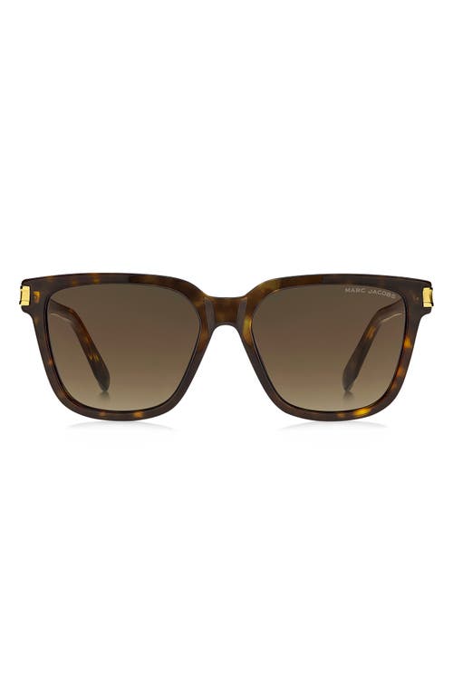 Marc Jacobs 57mm Square Sunglasses in Havana /Brown Gradient at Nordstrom
