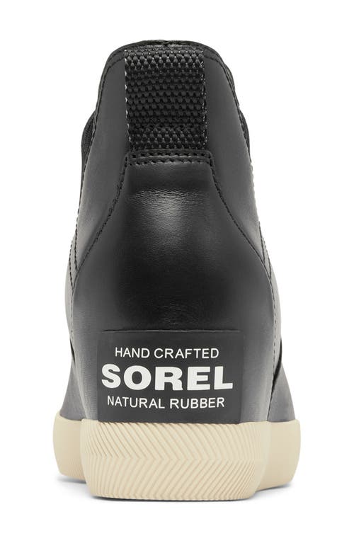 Sorel Out 'n' About Wedge Chelsea Boot In Black/bleached Ceramic
