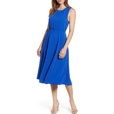 Bobeau Francis Tie Back Midi Dress, Blue