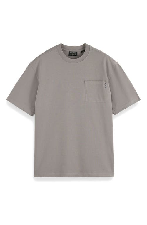 3 Crosses Loose Fit Organic Cotton Pocket T-Shirt in Medium Grey