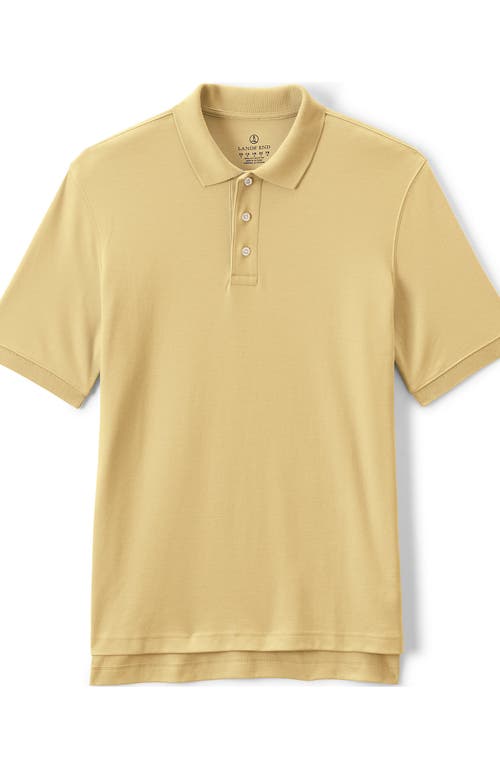 Lands' End School Uniform  Long Sleeve Interlock Polo Shirt In Maize