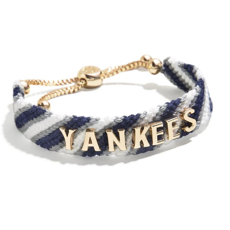 Shop Baublebar New York Yankees Woven Friendship Bracelet In Navy