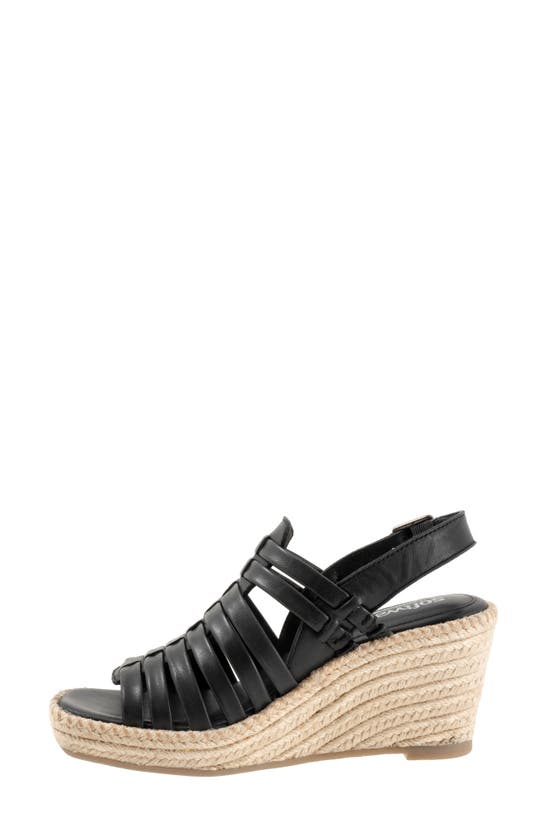 Shop Softwalk ® Havana Slingback Espadrille Platform Wedge Sandal In Black