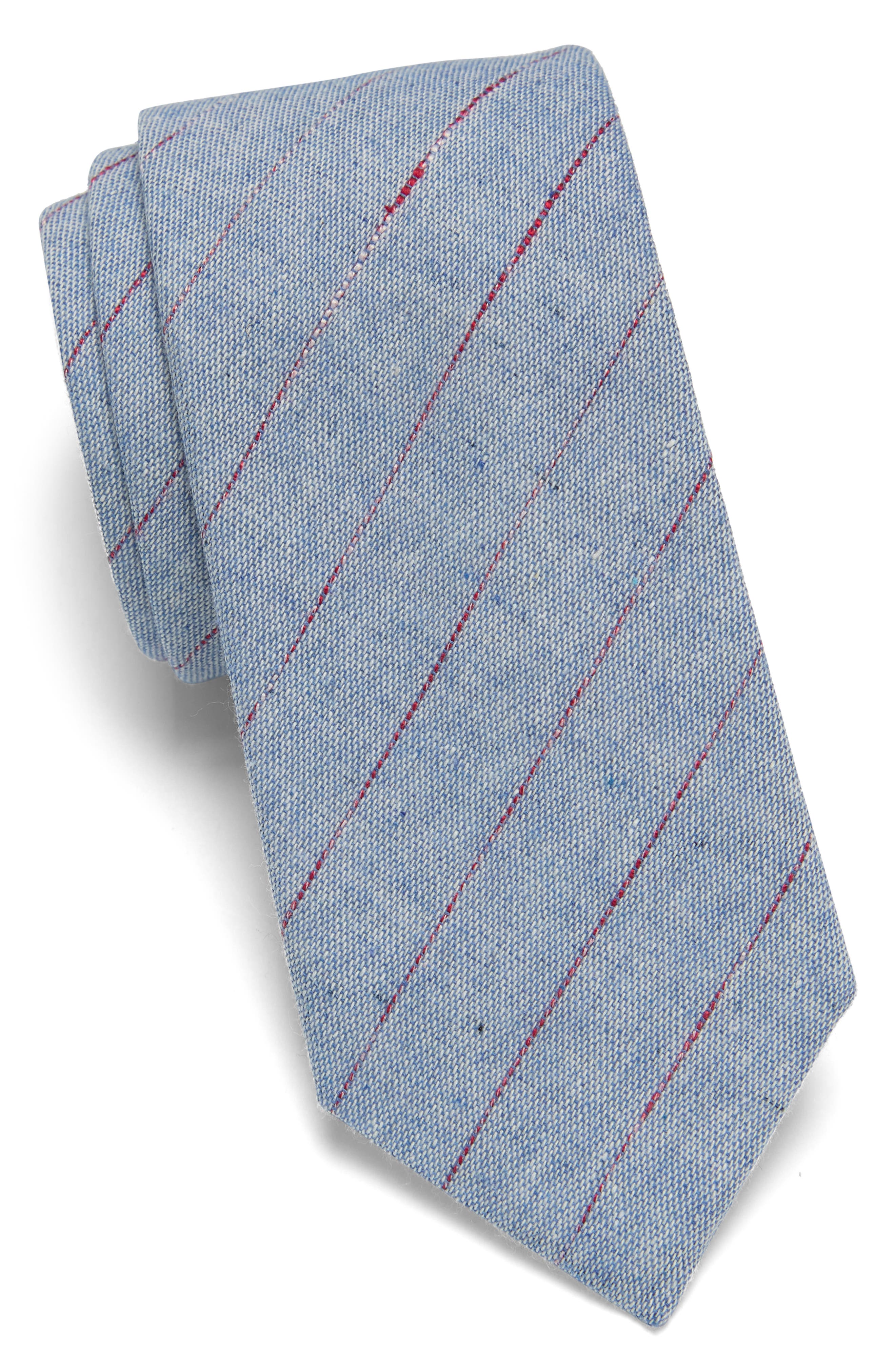 New Mens Original Penguin Kline Burgundy Plaid Skinny Cotton Neck Tie Necktie