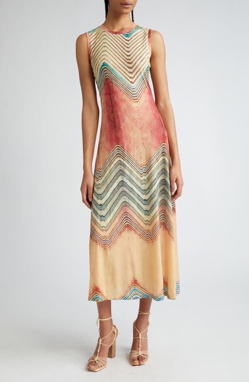 Ulla Johnson Orla Zig Zag Stripe Midi Dress Crystal Opal at Nordstrom,