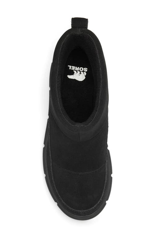 Sorel Explorer Iii Joan Waterproof Slip-on Boot In Black/sea Salt