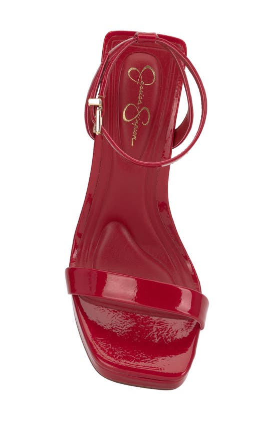 Shop Jessica Simpson Adonia Ankle Strap Platform Sandal In Red Muse