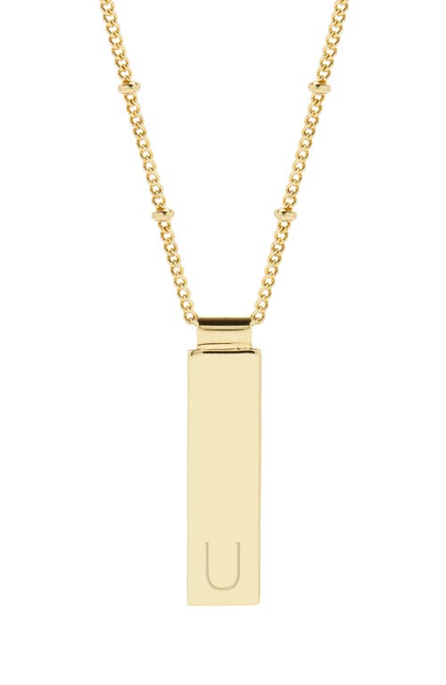 Maisie Initial Pendant Necklace in Gold U