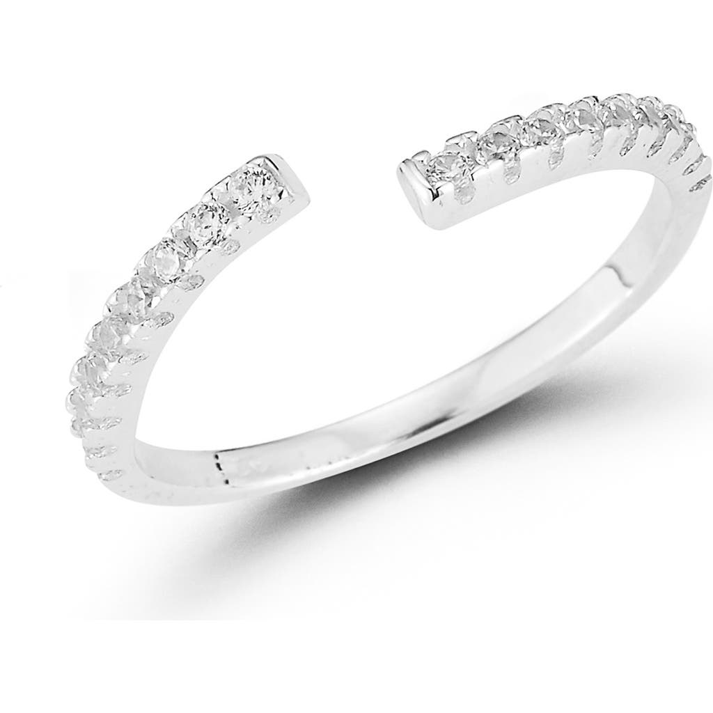 Chloe & Madison Chloe And Madison Cz Split Shank Ring In Silver