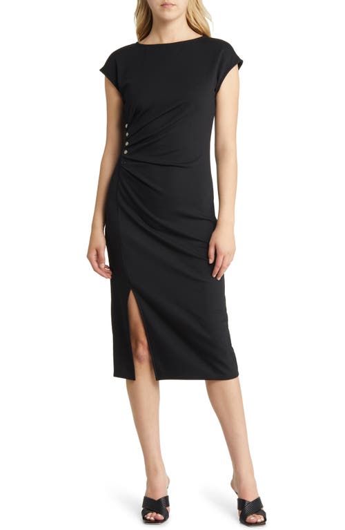 halogen(r) Ponte Knit Midi Dress in Black