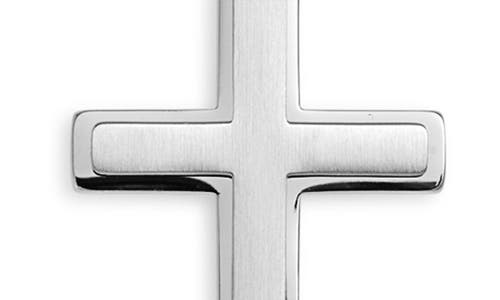 American Exchange Cross Pendant Necklace & Stud Earrings Set In Silver