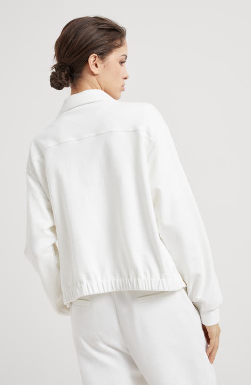 Shop Brunello Cucinelli Cotton French Terry Sweatshirt In Off-white