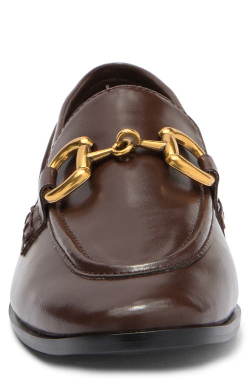 Jeffrey Campbell Addie Bit Loafer In Dark Brown Gold