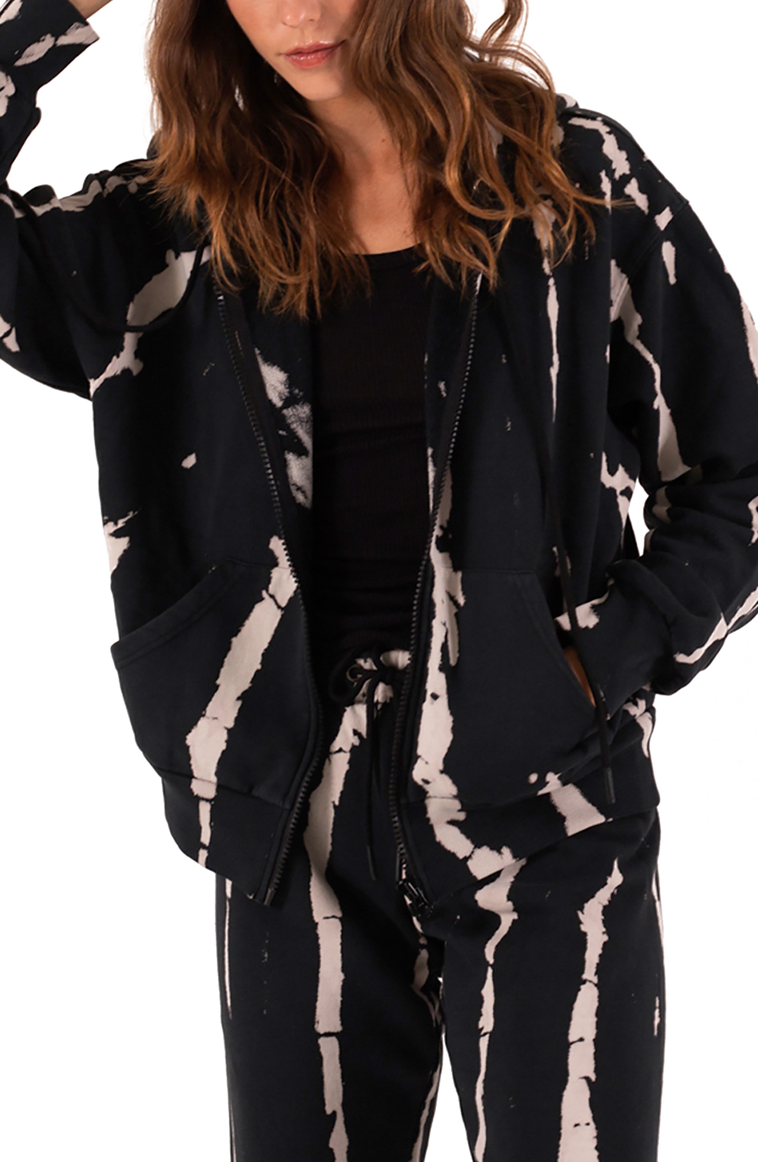 Pam Gela Bleach Tie Dye Zip Hoodie Nordstrom