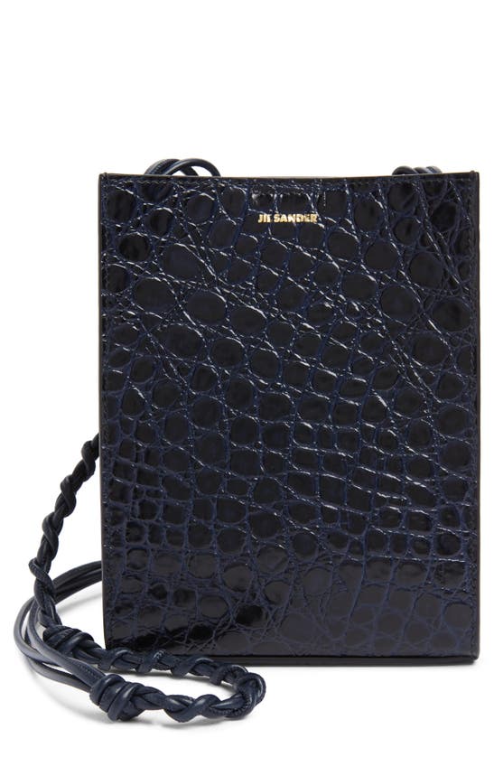 Click to view more detailed imagery on our partner's website Jil Sander Blue Small Tangle Shoulder Bag In Dark Blue