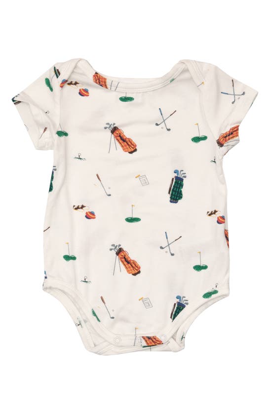 Angel Dear Babies' Golf Print Bodysuit In Multi