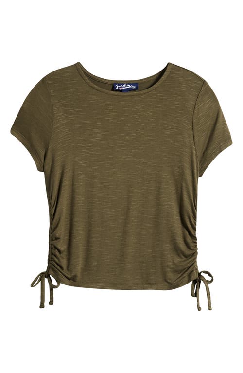 Freshman Kids' Ruched T-Shirt in Olive Night 