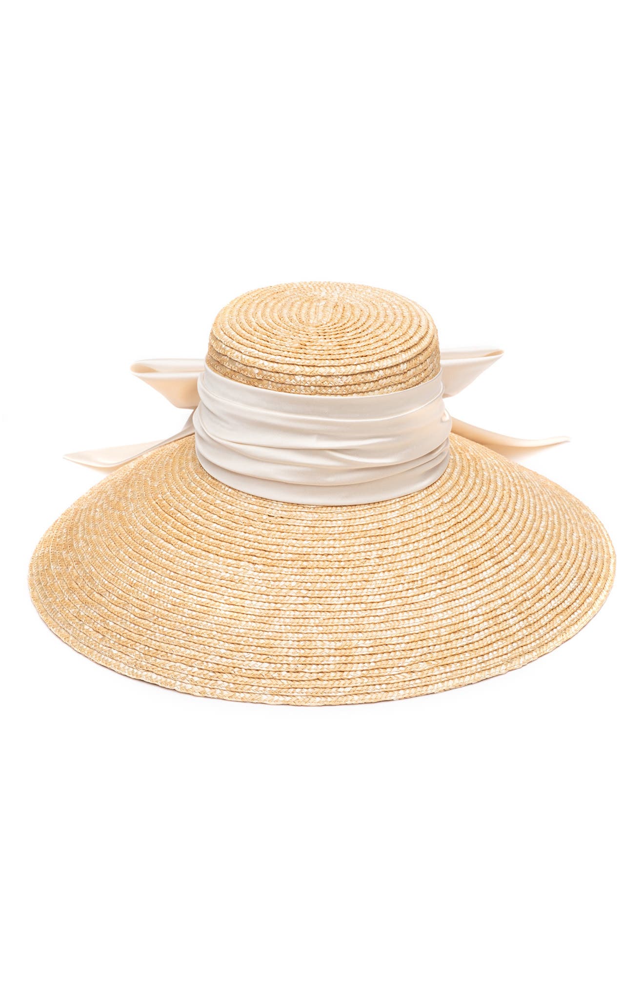 Eugenia Kim Mirabel Straw Wide-Brim Sunhat in Natural With Cream