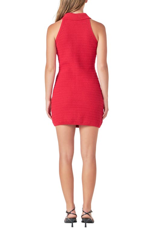 Endless Rose Sleeveless Sweater Dress In Red