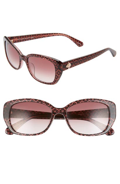 Kate Spade Kenzie 53mm Oval Sunglasses In Brown Pink/ Pink Grad