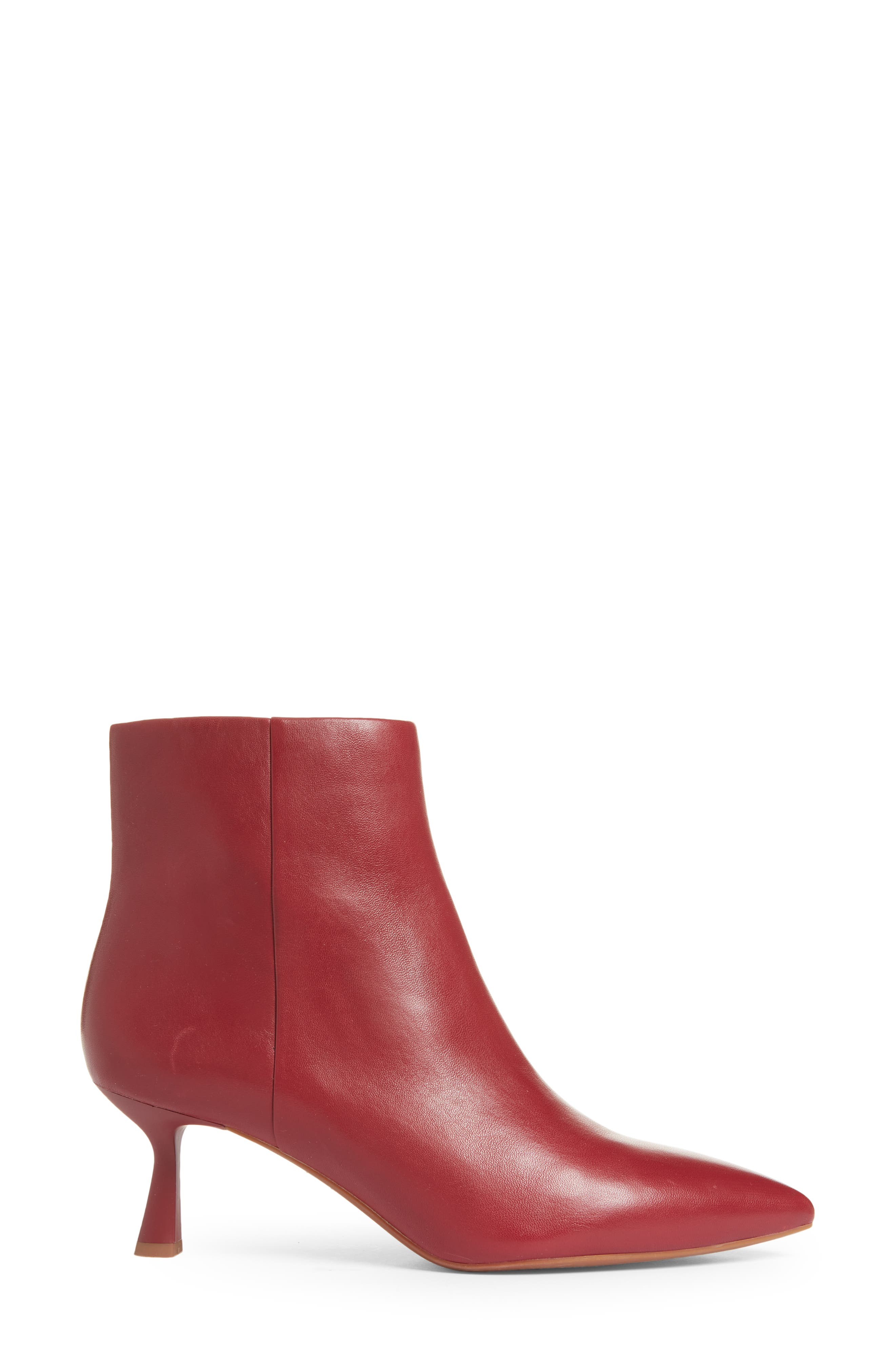 NORDSTROM Damara Pointed Toe Bootie, Alternate, color, RED GARNET